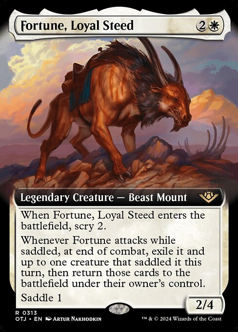 Fortune, Loyal Steed (Extended Art) - Outlaws of Thunder Junction - R - 313