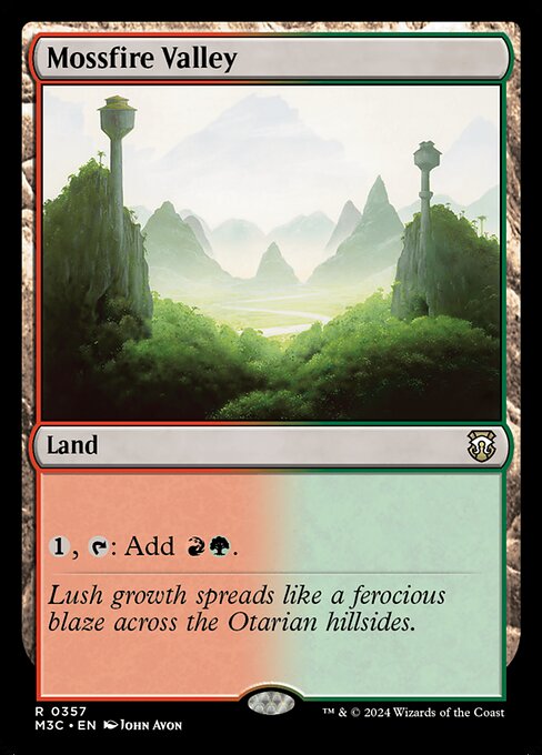 Mossfire Valley (Ripple Foil) - Commander: Modern Horizons 3 - R - 357