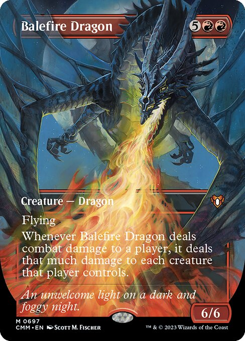 Balefire Dragon (Borderless) - Commander Masters - M - 697