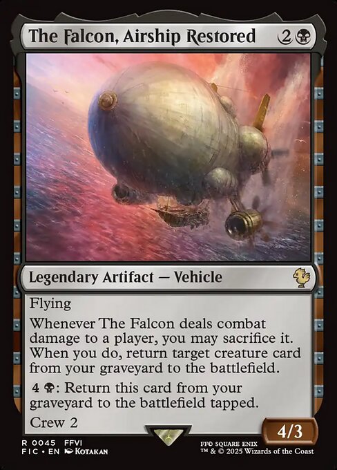 The Falcon, Airship Restored (Surge Foil) - Commander: FINAL FANTASY - R - 45