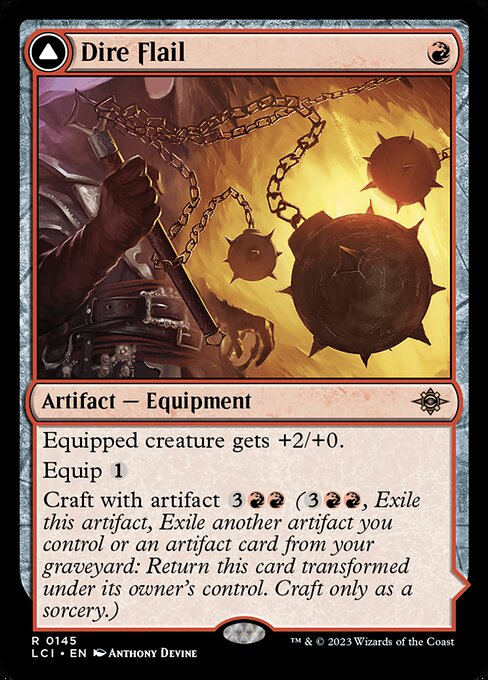 Dire Flail - The Lost Caverns of Ixalan - R - 145