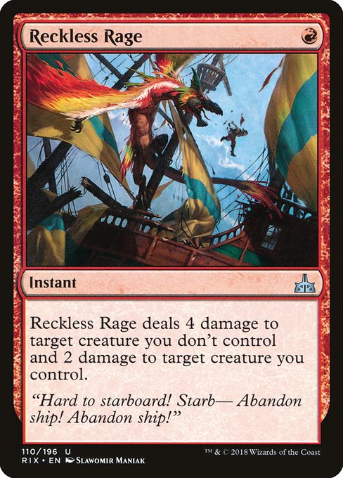 Reckless Rage - Rivals of Ixalan - U - 110