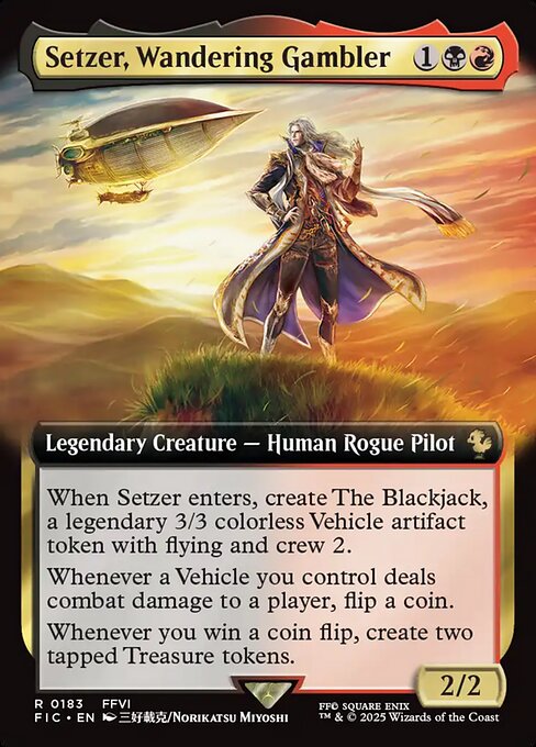 Setzer, Wandering Gambler (Extended Art) - Commander: FINAL FANTASY - R - 183