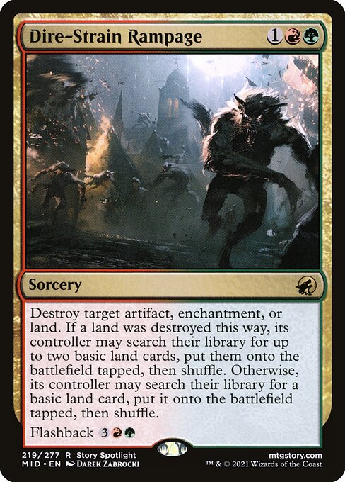 Dire-Strain Rampage - Innistrad: Midnight Hunt - R - 219