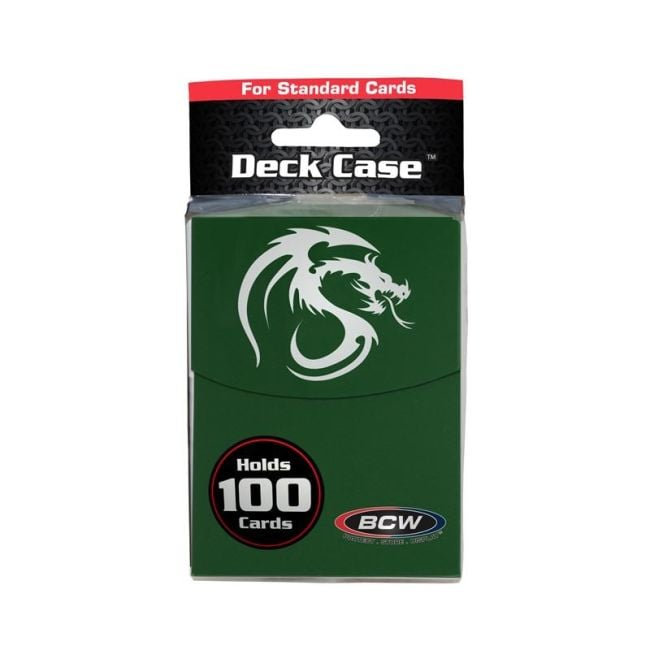 BCW Large Deck Case Green | Caja para Mazo (Holds 100+ Sleeved Cards)