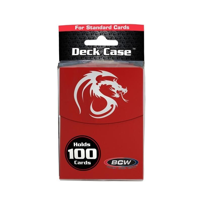 BCW Large Deck Case Red | Caja para Mazo (Holds 100+ Sleeved Cards)