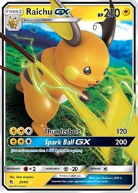 Raichu GX - Hidden Fates - Ultra Rare - 20/68