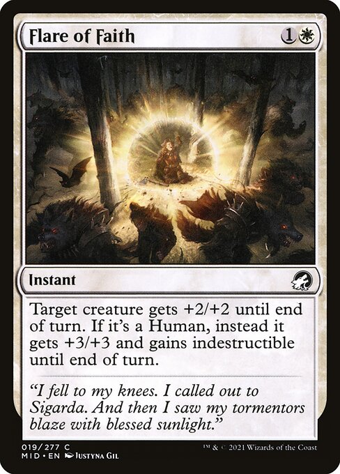 Flare of Faith - Innistrad: Midnight Hunt - C - 19