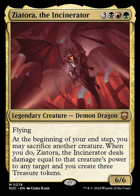 Ziatora, the Incinerator (Ripple Foil) - Commander: Modern Horizons 3 - M - 279