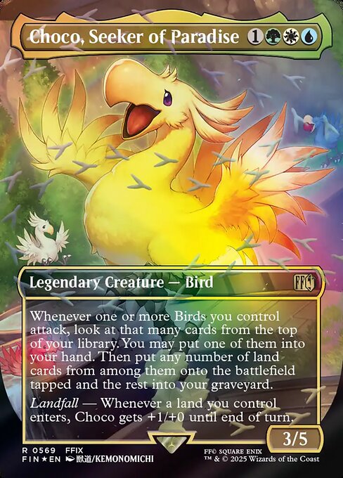 Choco, Seeker of Paradise (Borderless) (Chocobo Track Foil) - FINAL FANTASY - R - 569
