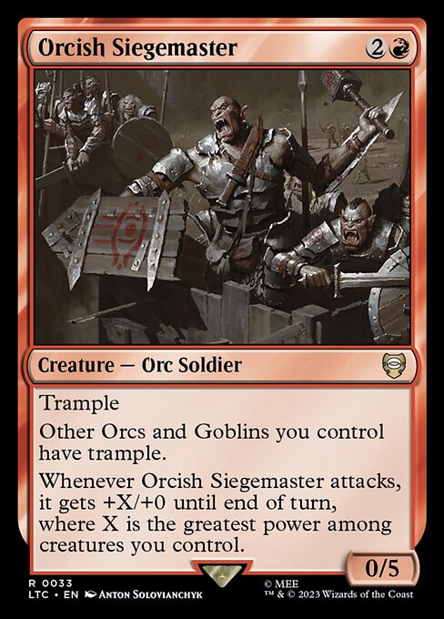 Orcish Siegemaster - Commander: The Lord of the Rings: Tales of Middle-earth - R - 33