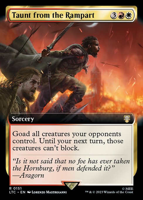 Taunt from the Rampart (Extended Art) - Commander: The Lord of the Rings: Tales of Middle-earth - R - 151