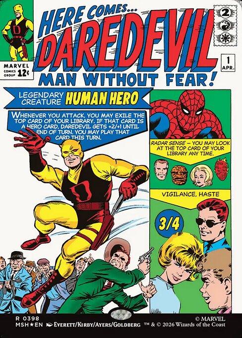 Daredevil, Man Without Fear (Borderless) (0398) - Marvel Super Heroes - R - 398