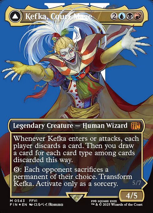 Kefka, Court Mage (0543) (Borderless) (Surge Foil) - FINAL FANTASY - M - 543