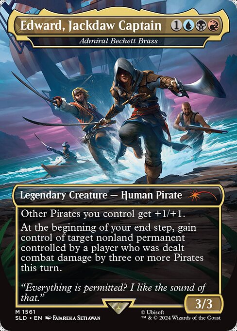 Edward, Jackdaw Captain - Admiral Beckett Brass - Secret Lair Drop Series - M - 1561