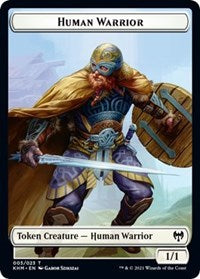 Human Warrior // Spirit Double-Sided Token - Kaldheim - T - 3 // 4