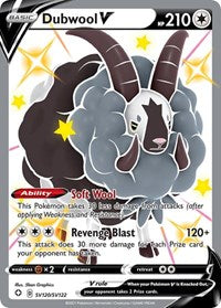 Dubwool V - Shining Fates: Shiny Vault - Shiny Holo Rare - SV120/SV122