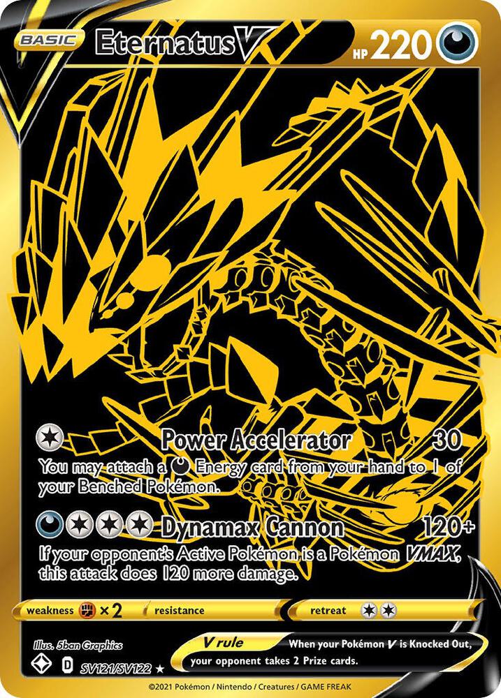 Eternatus V - Shining Fates: Shiny Vault - Shiny Holo Rare - SV121/SV122
