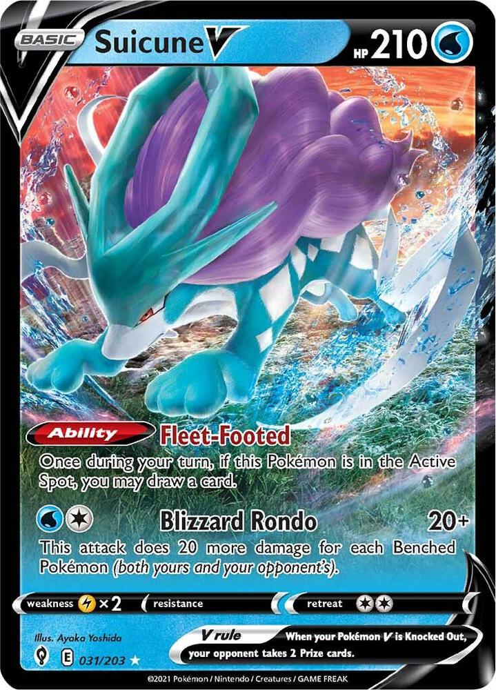 Suicune V - SWSH07: Evolving Skies - Ultra Rare - 031/203