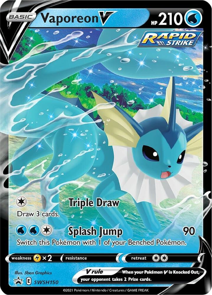 Vaporeon V - SWSH150 - SWSH: Sword & Shield Promo Cards - Promo - SWSH150