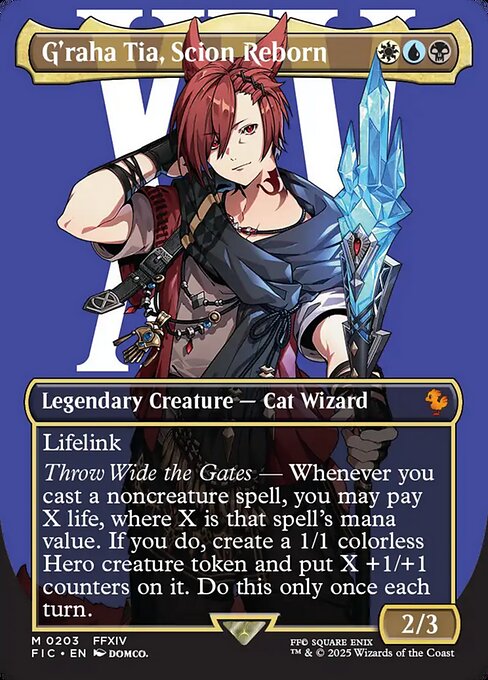 G'raha Tia, Scion Reborn (Borderless) - Commander: FINAL FANTASY - M - 203