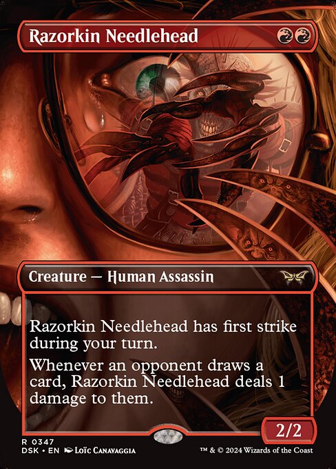 Razorkin Needlehead (Borderless) - Duskmourn: House of Horror - R - 347