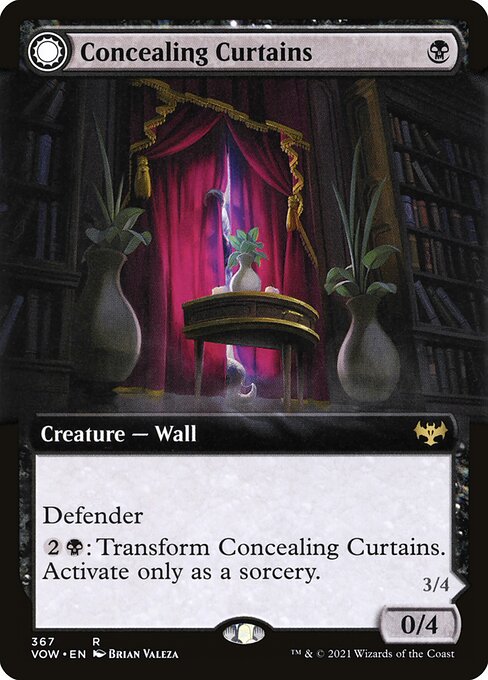 Concealing Curtains (Extended Art) - Innistrad: Crimson Vow - R - 367