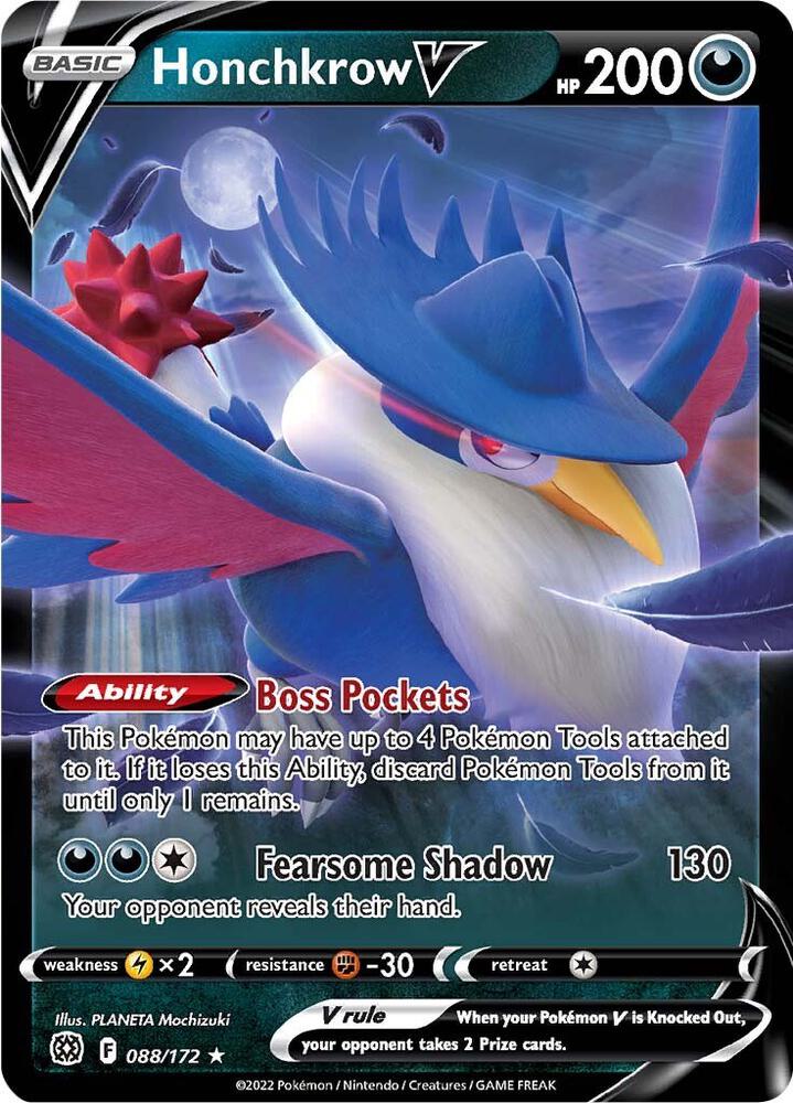Honchkrow V - SWSH09: Brilliant Stars - Ultra Rare - 088/172