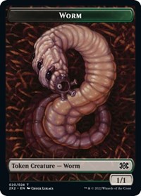 Worm // Aven Initiate Double-Sided Token - Double Masters 2022 - T - 20 // 4