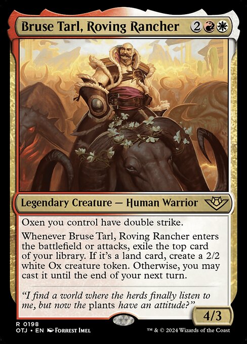 Bruse Tarl, Roving Rancher - Outlaws of Thunder Junction - R - 198