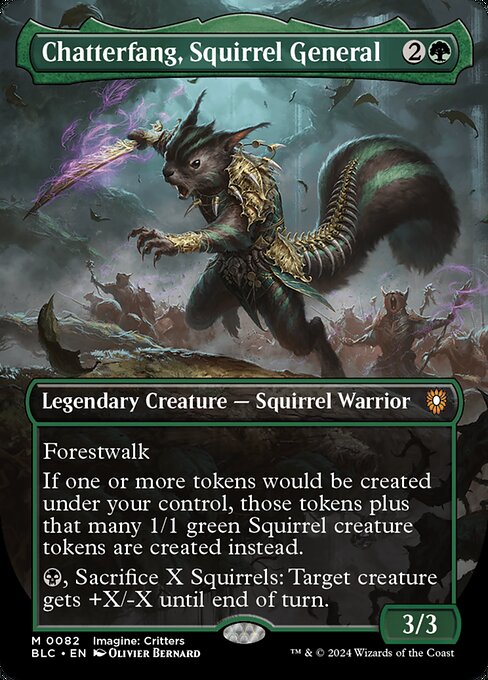 Chatterfang, Squirrel General (Borderless) - Commander: Bloomburrow - M - 82