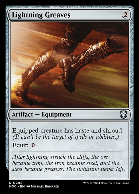 Lightning Greaves (Ripple Foil) - Commander: Modern Horizons 3 - U - 298