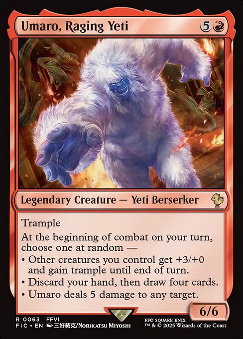 Umaro, Raging Yeti (Surge Foil) - Commander: FINAL FANTASY - R - 63
