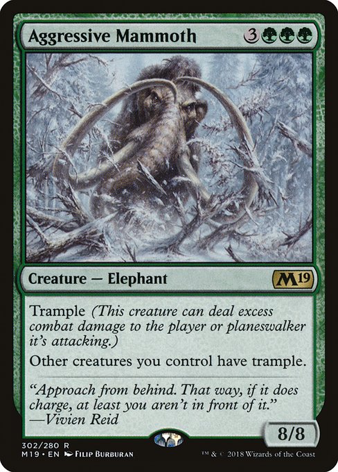 Aggressive Mammoth - Core Set 2019 - R - 302