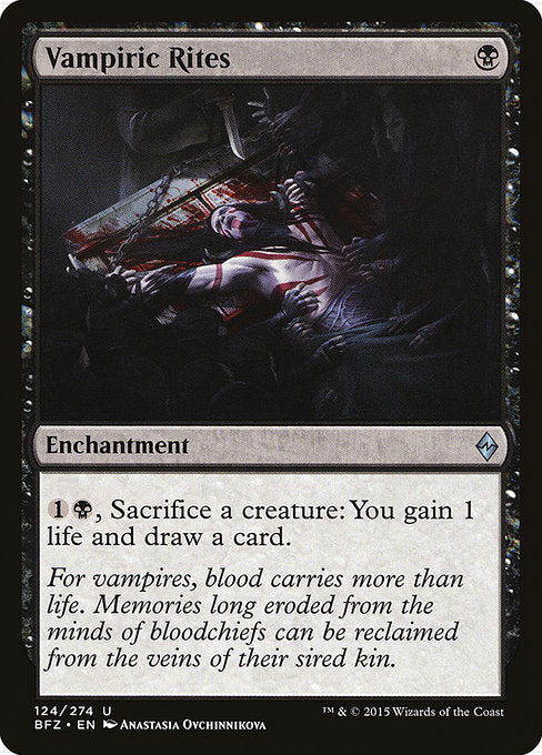 Vampiric Rites - Battle for Zendikar - U - 124