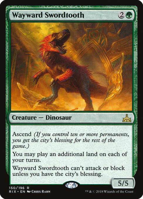 Wayward Swordtooth - Rivals of Ixalan - R - 150