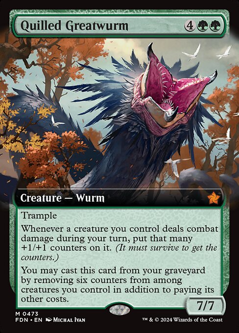 Quilled Greatwurm (Extended Art) - Foundations - M - 473