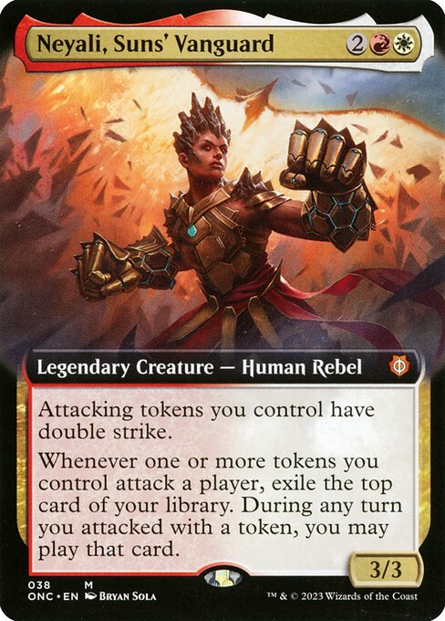 Neyali, Suns' Vanguard (Extended Art) - Commander: Phyrexia: All Will Be One - M - 38