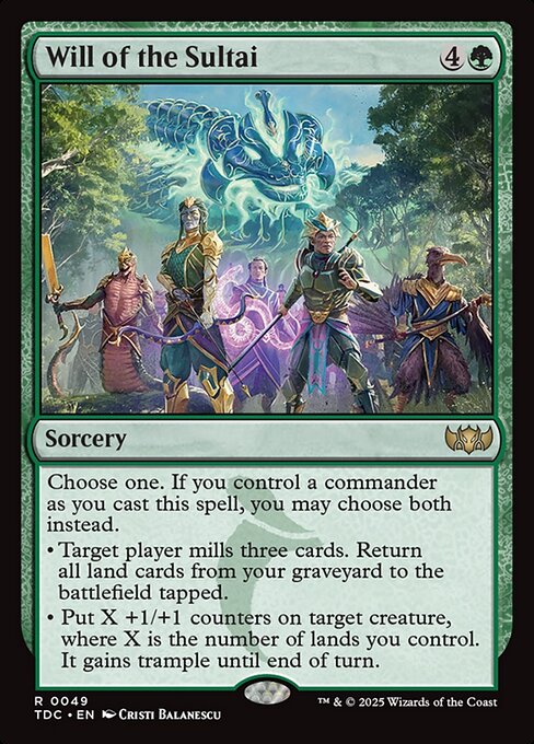 Will of the Sultai - Commander: Tarkir: Dragonstorm - R - 49