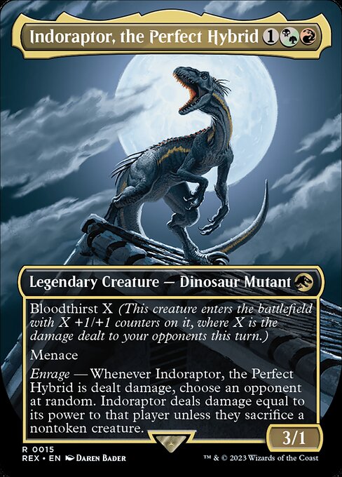 Indoraptor, the Perfect Hybrid (Borderless) - Universes Beyond: Jurassic World Collection - R - 15