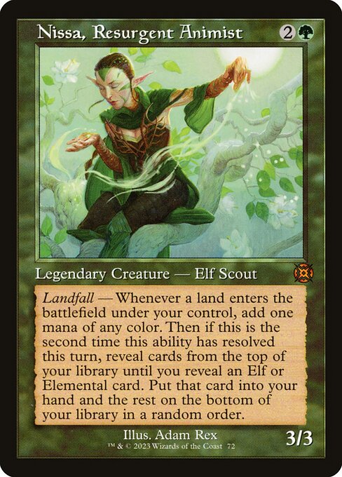 Nissa, Resurgent Animist (Retro Frame) - March of the Machine: The Aftermath - M - 72