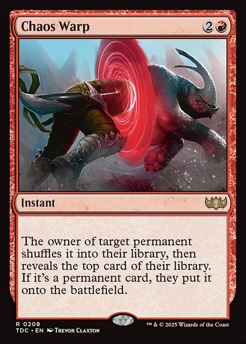 Chaos Warp - Commander: Tarkir: Dragonstorm - R - 208