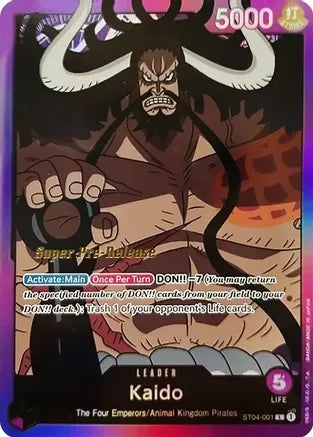 Kaido (001) - Super Pre-Release Starter Deck 4: Animal Kingdom Pirates - L - ST04-001