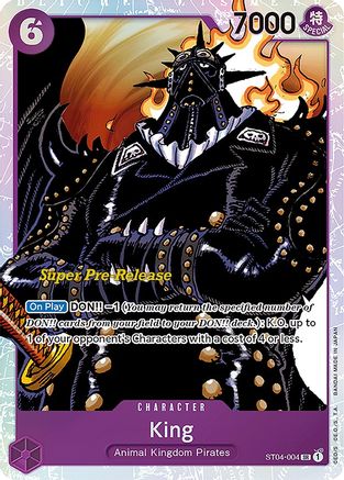 King - Super Pre-Release Starter Deck 4: Animal Kingdom Pirates - SR - ST04-004