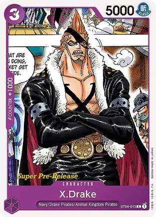 X.Drake - Super Pre-Release Starter Deck 4: Animal Kingdom Pirates - C - ST04-013
