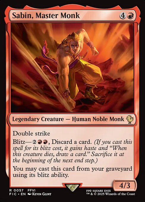 Sabin, Master Monk (Surge Foil) - Commander: FINAL FANTASY - R - 57