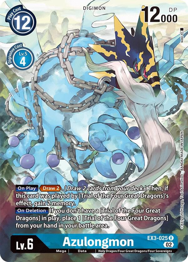 Azulongmon (Alternate Art) - Draconic Roar - Rare - EX3-025 R