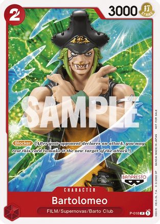 Bartolomeo (One Piece Film Red) - One Piece Promotion Cards - PR - P-018