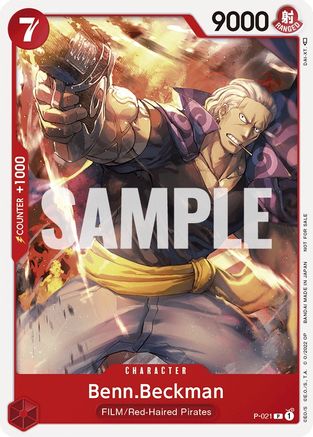 Benn.Beckman (One Piece Film Red) - One Piece Promotion Cards - PR - P-021