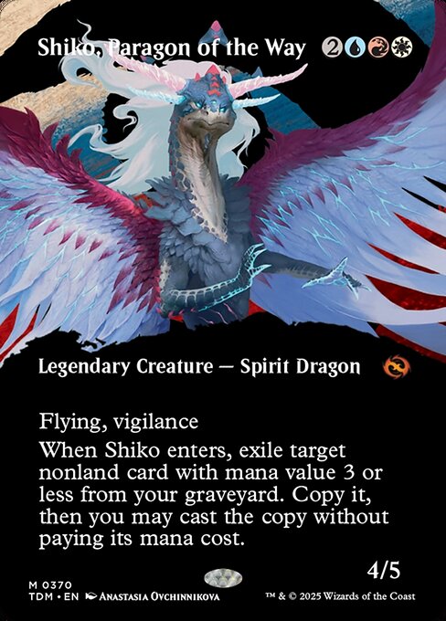 Shiko, Paragon of the Way (Borderless) - Tarkir: Dragonstorm - M - 370